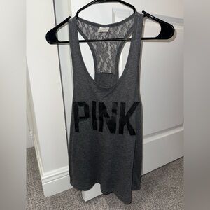 Vintage Women’s Charcoal PINK Victoria's Secret Tank Top